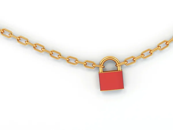 Chain with lock — Stock Photo, Image