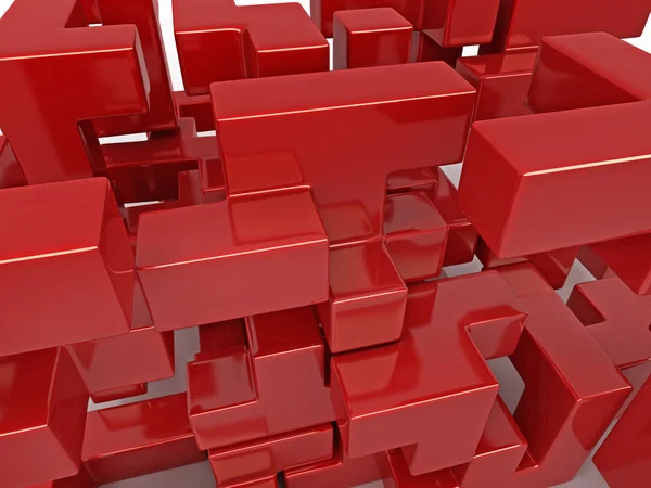 Ein Würfel aus Blöcken. Puzzle — Stockfoto