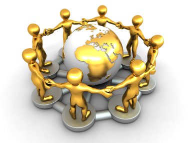 Group of around of earth clipart