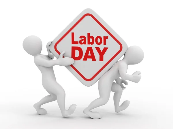 With box with the inscription labor day. — Stock Photo, Image