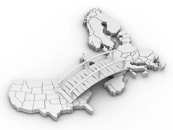 Amerikai Egyesült Államok és Európa közötti híd — Stock Fotó
