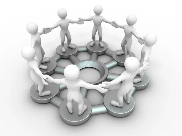 Grupo de. Imagem conceitual das comunicações ou do trabalho em equipa . — Fotografia de Stock