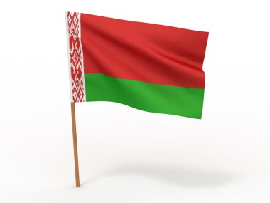 Flag of Belorussia. 3d clipart