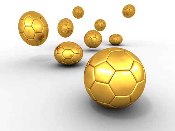 Groep van ballen. voetbal — Stockfoto