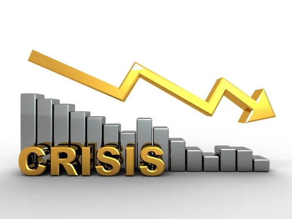 Диаграмма. Кризис — стоковое фото