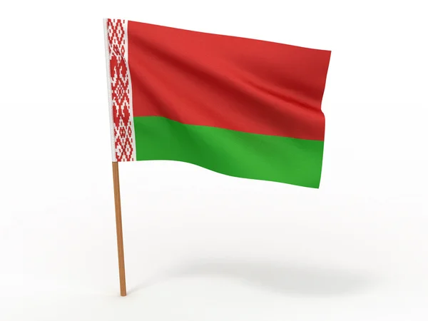 stock image Flag of Belorussia. 3d