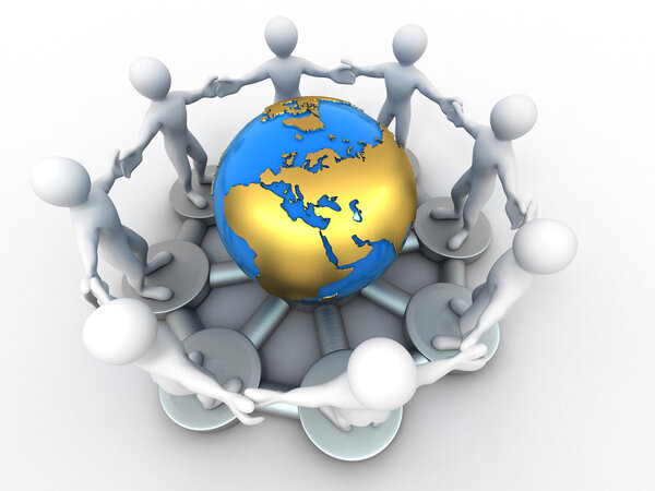 Group of around of earth