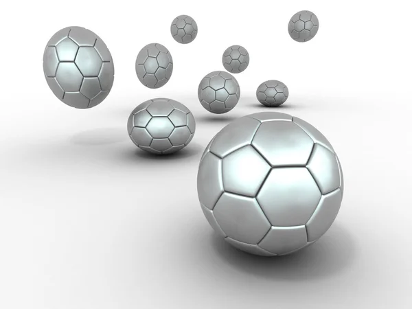 Grupp av bollar. fotboll — Stockfoto