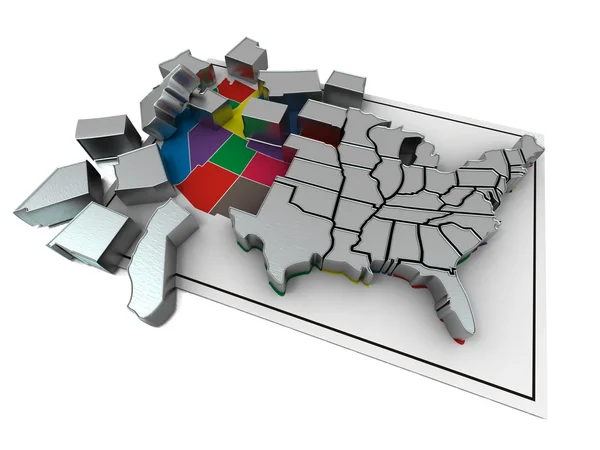 퍼즐 구축 미국. — 스톡 사진