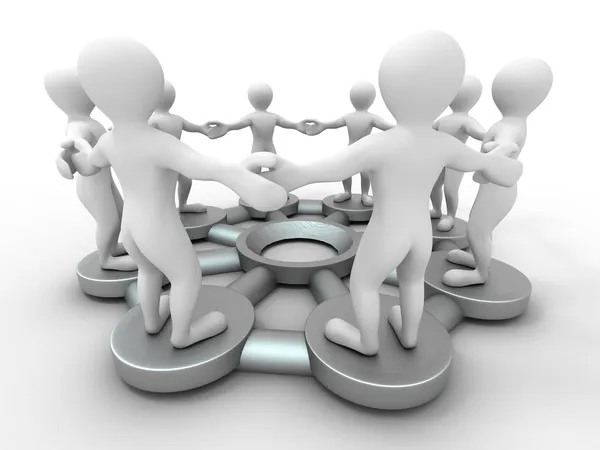 Group of . Conceptual image of communications or teamwork. — Stock Photo, Image