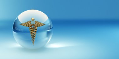 Symbol of medicine. Abstract background