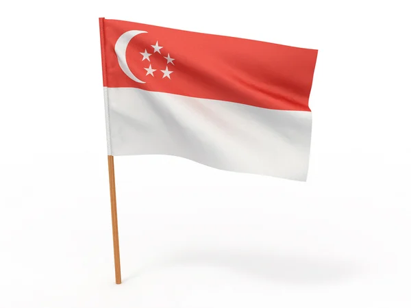 Flagge von Singapore — Stockfoto