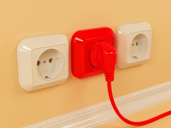 Plugs and sockets — Stock Photo, Image