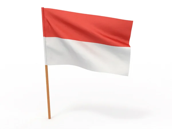 Endonezya bayrağı. 3D — Stok fotoğraf
