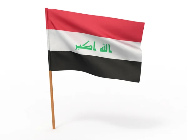 Bandeira do Iraque. 3d — Fotografia de Stock