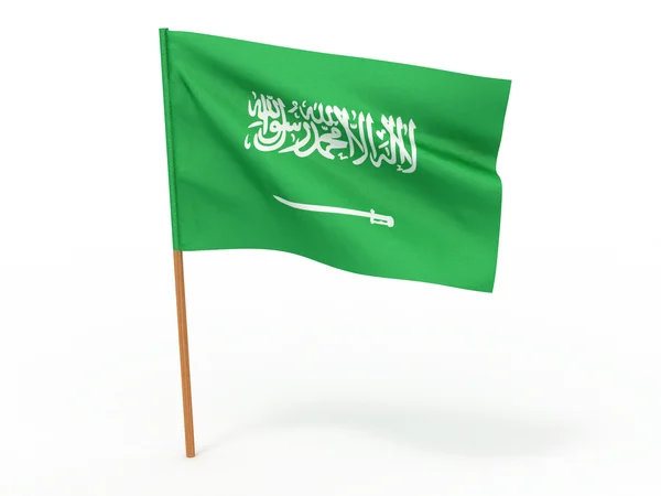 Suudi Arabistan bayrağı. 3D — Stok fotoğraf
