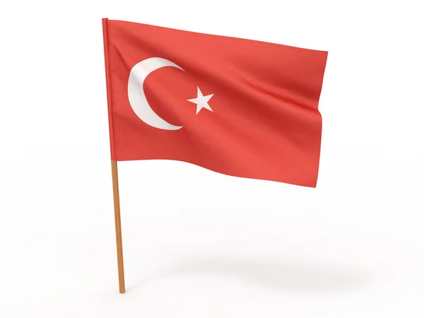 Flagge der Türkei. 3d — Stockfoto