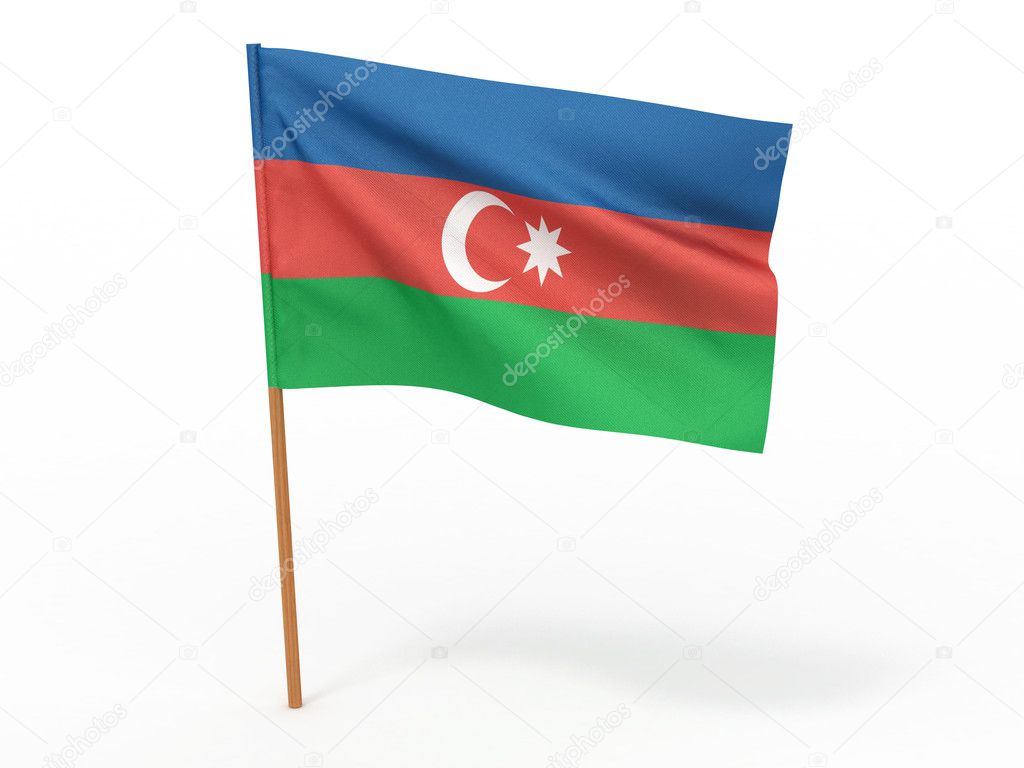 Flag of Azerbaijan. 3d