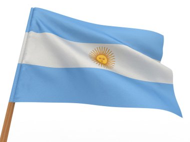 rüzgarda çırpınan bayrak. Arjantin
