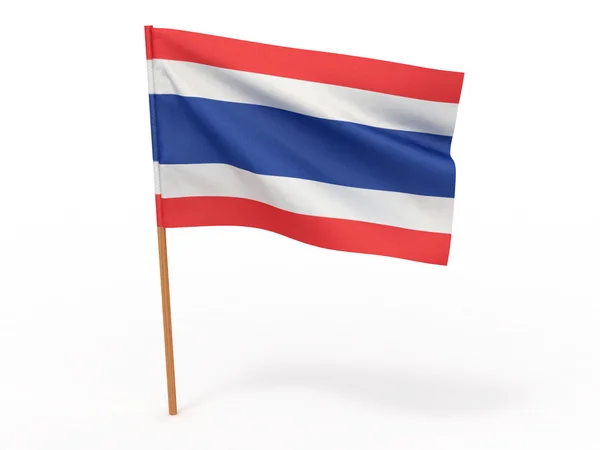 Vlajka vlající ve větru. Thajsko — Stock fotografie