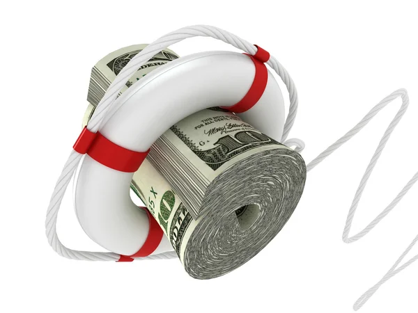 stock image Lifebouy with dollar