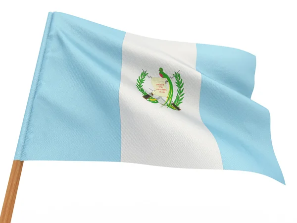 Флаг развевается на ветру. Гватемала — стоковое фото