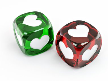 Cubes with heart clipart