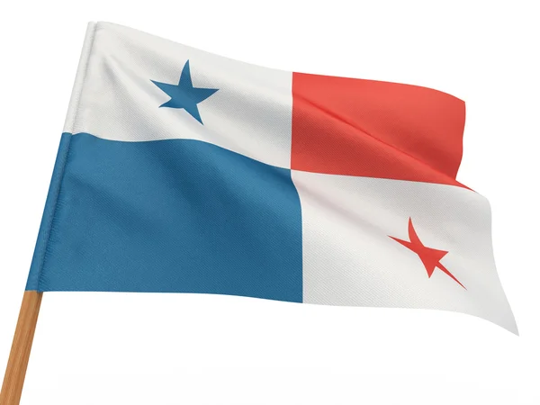 Flagget flagrer i vinden. Panama – stockfoto