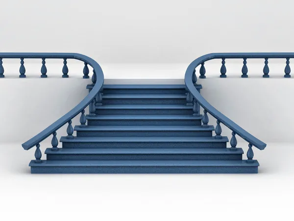 Escaleras sobre fondo blanco. 3d — Foto de Stock