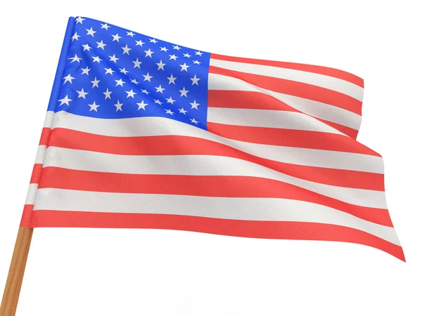 Flaga na wietrze. Stany Zjednoczone Ameryki. — Zdjęcie stockowe