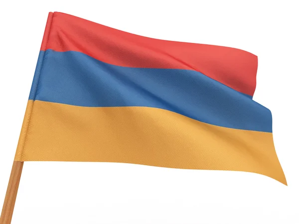 在风中飘扬的旗帜。亚美尼亚 — 图库照片