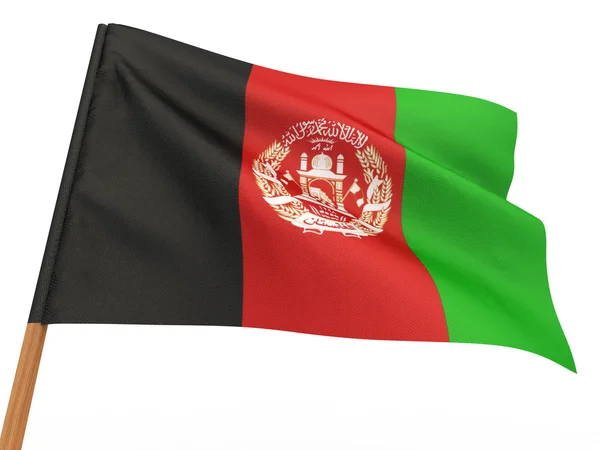 stock image Flag fluttering in the wind. Afghanistan