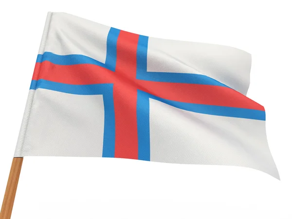 Vlag van de Faeröer eilanden — Stockfoto