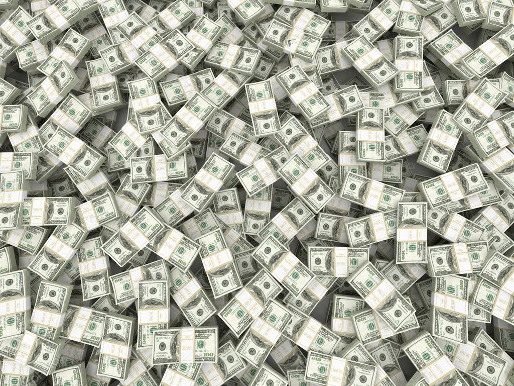 Wealth. Background from packs of dollar. 3d — Stock Photo © maxxyustas ...