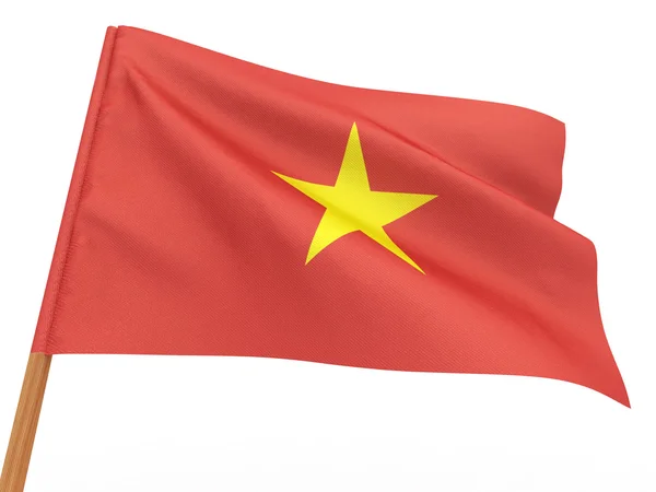 Rüzgarda çırpınan bayrak. Çin — Stok fotoğraf
