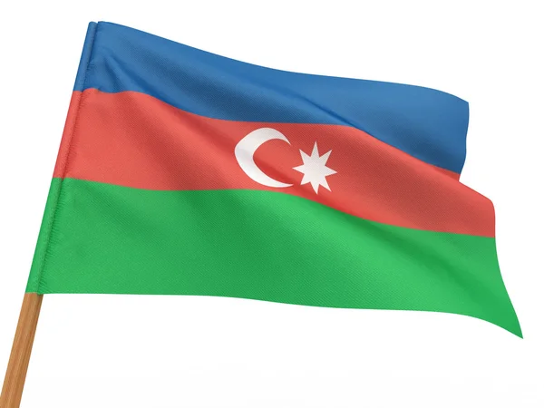 Flag fluttering in the wind. Azerbaijan — Stock Photo, Image