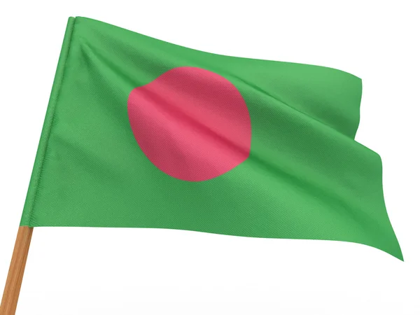 Флаг развевается на ветру. Бангладеш — стоковое фото