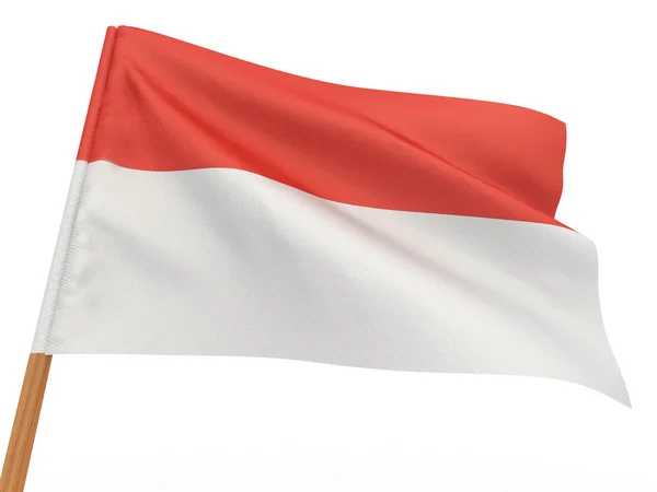 Flaggan fladdrar i vinden. Indonesien — Stockfoto