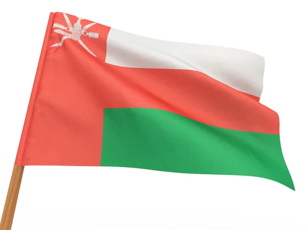 Flaga na wietrze. Oman — Zdjęcie stockowe