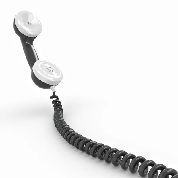 Telefon reciever elszigetelt fehér alapon — Stock Fotó