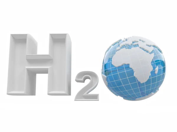 H2O. Formula di acqua . — Foto Stock