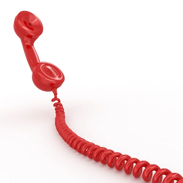 Reciever telefone no fundo isolado branco — Fotografia de Stock