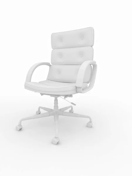Män med sfär. 3D办公室扶手椅白色 isolared 背景上 — 图库照片
