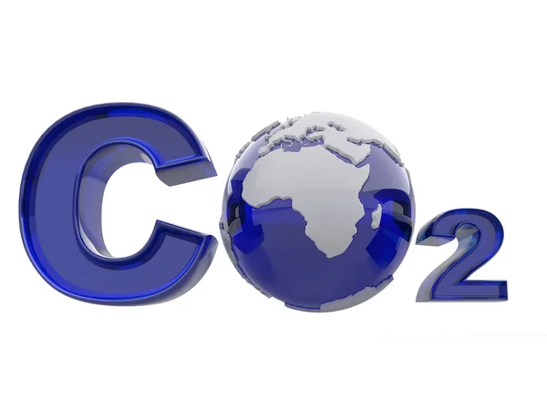CO2. formule op witte geïsoleerde achtergrond — Stockfoto