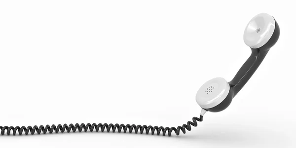 白い背景と分離の電話受信機 — ストック写真