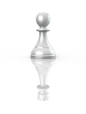 Conceptual image of magalomania or uniqe. Chess. 3d clipart