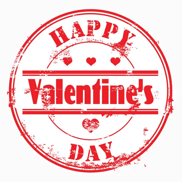 Stempel Happy Valentine Day Love You Illustration — Stockfoto