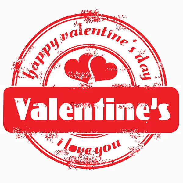 Stempel Happy Valentine Day Love You Illustration — Stockfoto