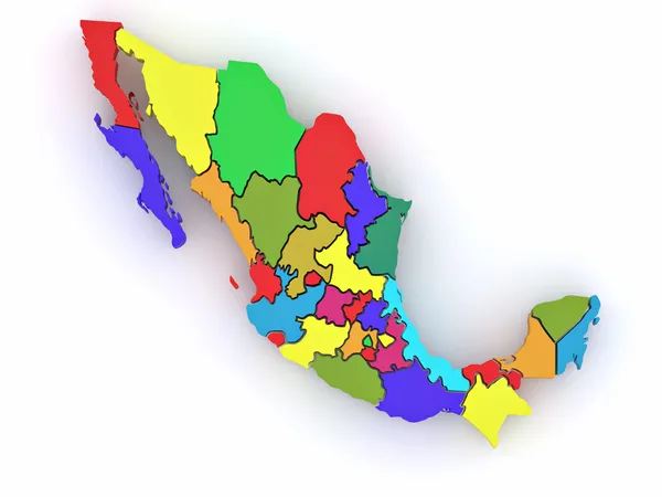 Mappa tridimensionale del Messico — Foto Stock