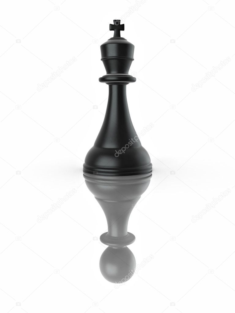 Conceptual image of false leadership. Chess. 3d